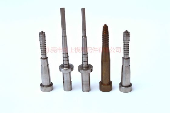 Precision Threaded Core Pins Perpendicularity 0.005mm ISO 9001 Bagian Cetakan