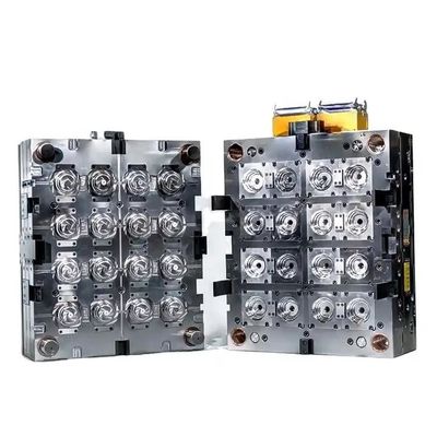 Precision 16-Cavity Screw Cap Mold. Sistem Hot Runner untuk Tutup Botol Air.