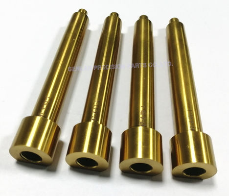 Custom TiN Coated Die Casting Parts. Komponen cetakan terukir untuk pelacakan.