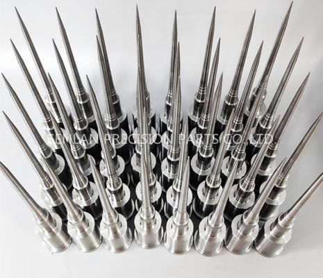 Stavax Steel Core Pins. Komponen EDM presisi untuk jarum medis.