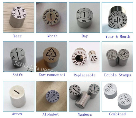 Stainless CNC Mesin Proses Injeksi Tanggal Cetakan Stempel Tanggal Daur Ulang Sisipkan