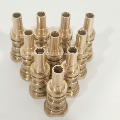 Bagian Cetakan Precision Brass Custom. Komponen CNC Turned Toleransi Tinggi.