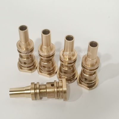 Bagian Cetakan Precision Brass Custom. Komponen CNC Turned Toleransi Tinggi.